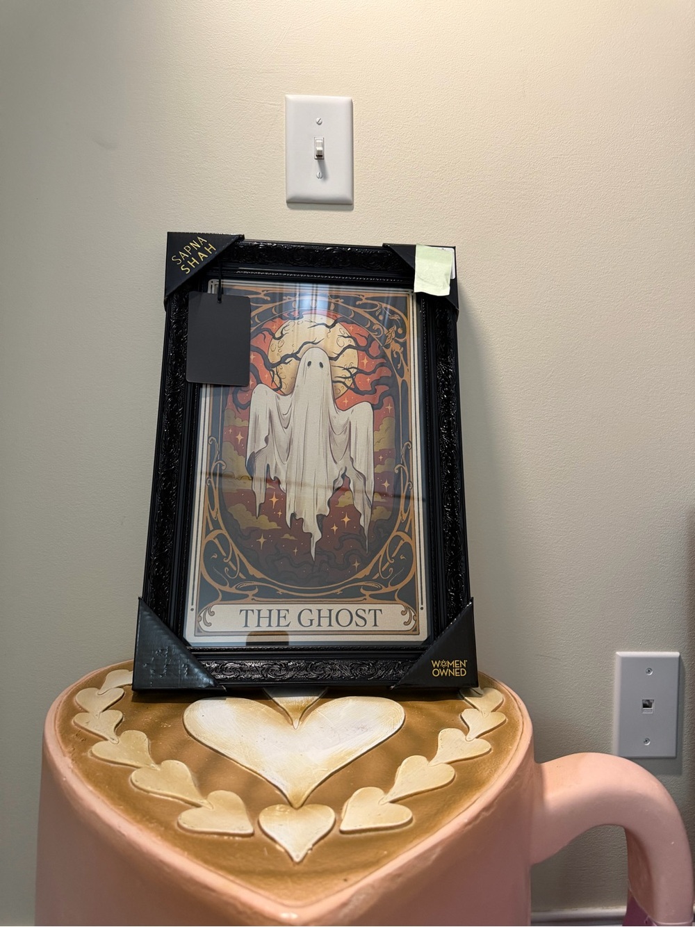 Sapna Shah Halloween Tarot Card The Ghost Framed Wall Hanging Picture